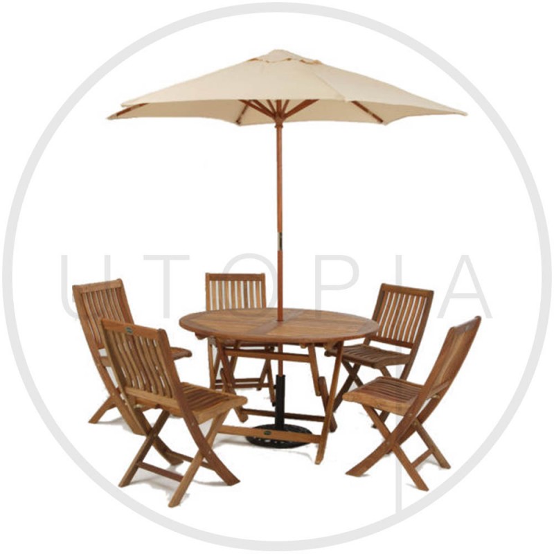 Patio Set With Parasol