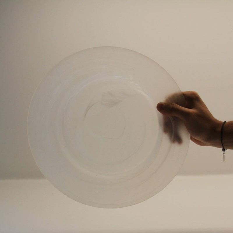 Charger Plate White Glass